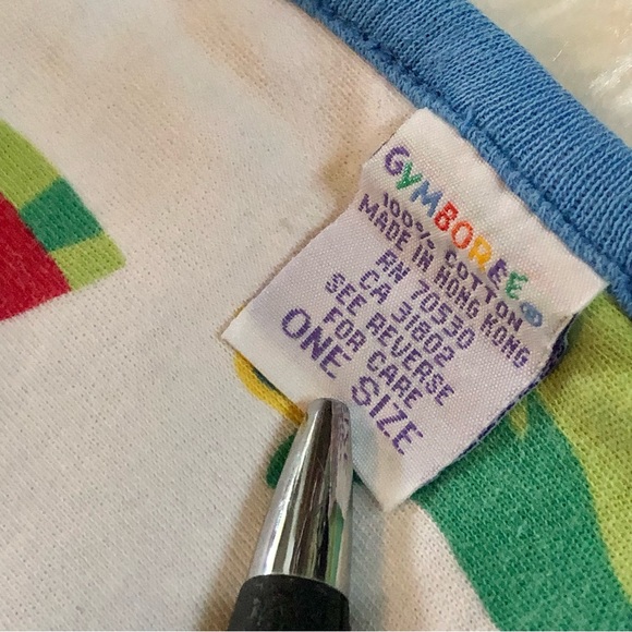 Vtg Gymboree Baby Blanket Reversible Lovey Security Tropical Fish Crab Parrot - Picture 10 of 10